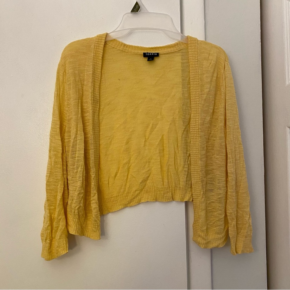 Torrid yellow cardigan. Size 14/16 or Torrid 1.